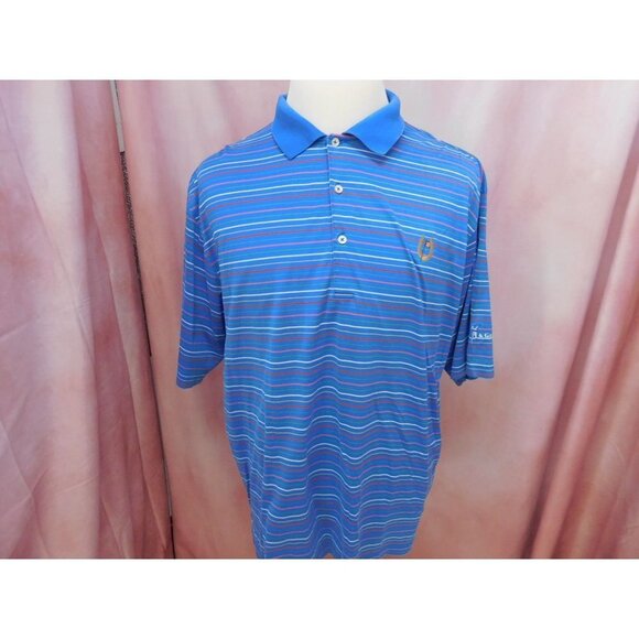 Fairway & Greene Other - FAIRWAY & GREENE Striped Polo Shirt Men's XL Blue Cotton Golf